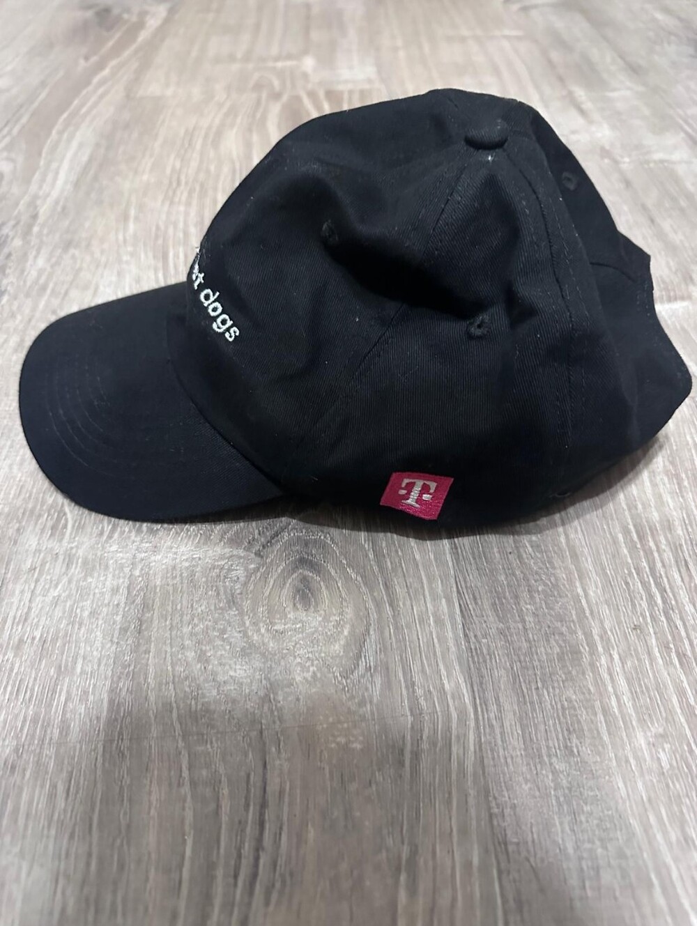 Black "Fueled by hot dogs" Embroidered Baseball Cap - Picture 2 of 3